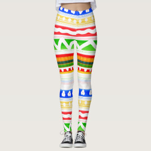 Leggings padrão de Impressão a negrito