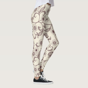 Leggings Padrão Floral