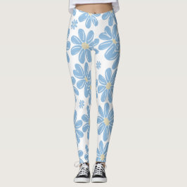 Leggings - Padrão Floral Azul