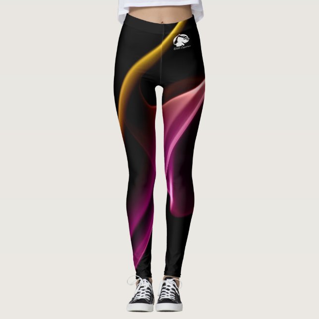 Leggings padrão - Logotipo branco B&B (Frente)