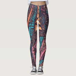 Leggings Padrão Multicolorido
