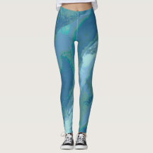 Leggings padronizadas "Write on-line" azuis da Cin
