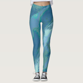 Leggings padronizadas "Write on-line" azuis da Cin