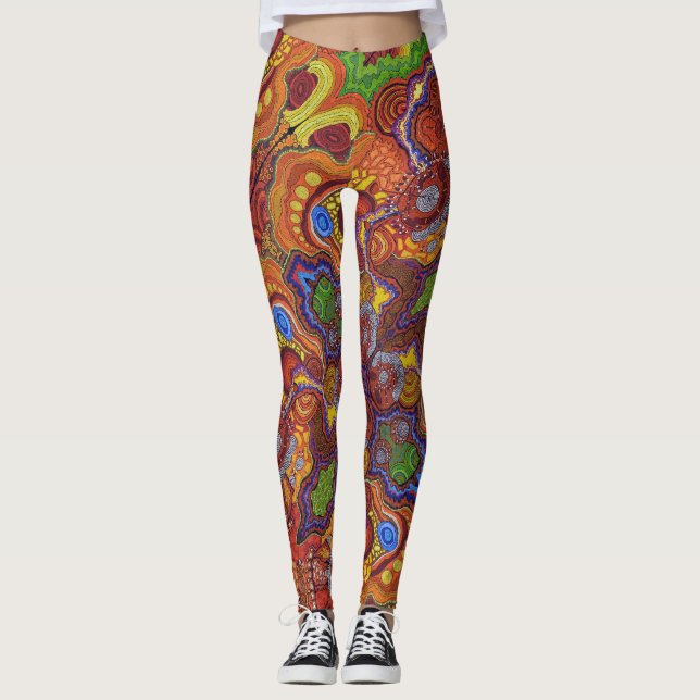 Leggings para designers de Damien e Yilpi (Frente)
