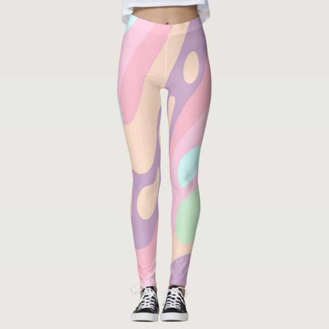 Leggings Pastel de Primavera e Verão (Frente)