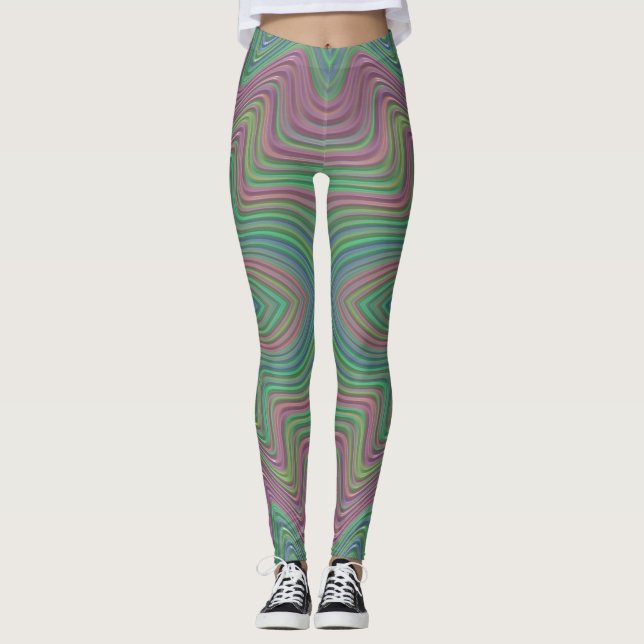 Leggings ~pastel mauve verde azul ~ Original (Frente)