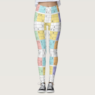 leggings pastel sudoku