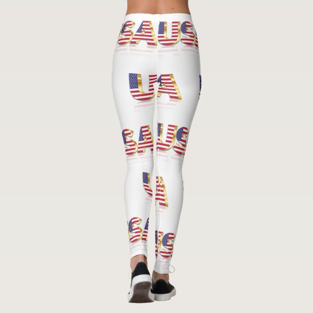 Leggings Patriótica USA Flag (Verso)