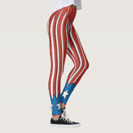 Leggings Patrióticas de Arte em 4 de julho