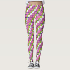Leggings patrióticas periódicas da mesa Nihon 7