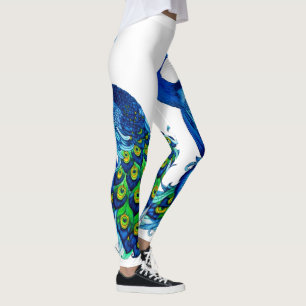 Leggings Pavões Azuis