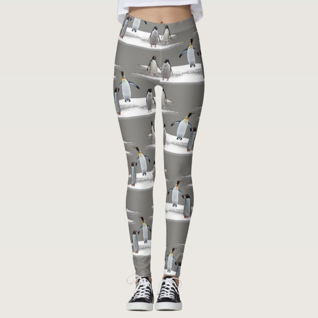 Leggings Penguin Iceberg Party (Cinza) (Frente)