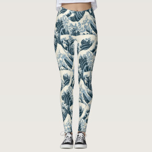 Leggings personalizadas - A onda de Hokusai