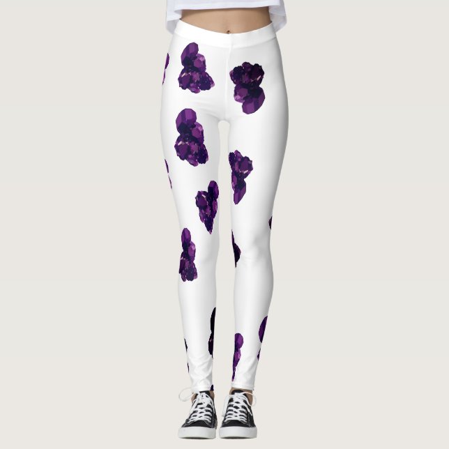 Leggings Personalizadas com Pedra de Cristal de Am (Frente)