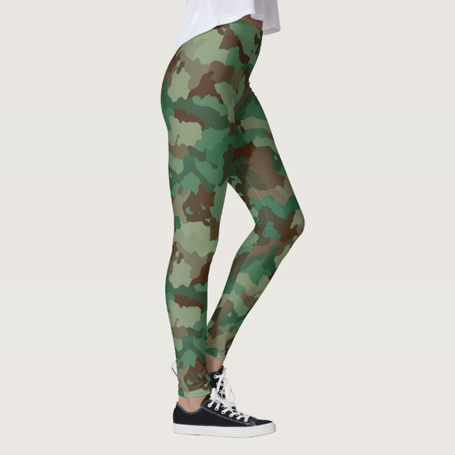Leggings personalizadas da Camo Verde (Direita)