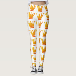 Leggings Personalizadas da Coroa do ouro