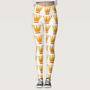 Leggings Personalizadas da Coroa do ouro