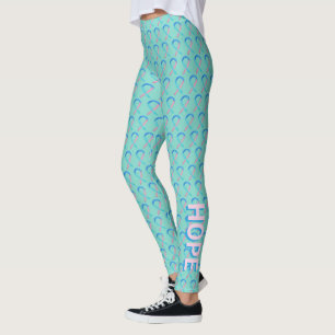 Leggings personalizadas da fita do câncer de tir