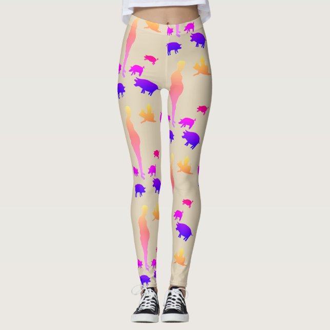 Leggings Personalizadas da Mente Vegan (Frente)