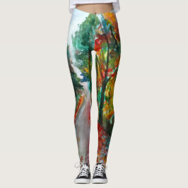 Leggings Personalizadas de Arte de Aquarela de Out