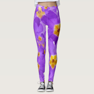 Leggings personalizadas de Elegância Floral de Moo