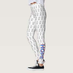 Leggings Personalizadas de Fita de Sensibilizaçã
