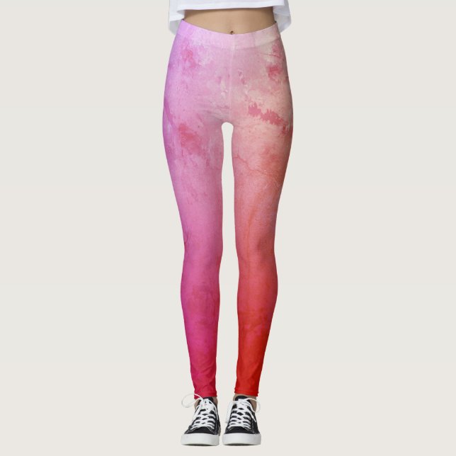 Leggings personalizadas de humor rosa (Frente)