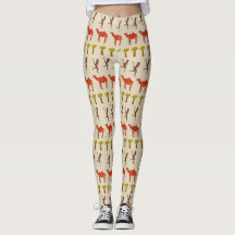 Leggings personalizadas de ilustração de animais a