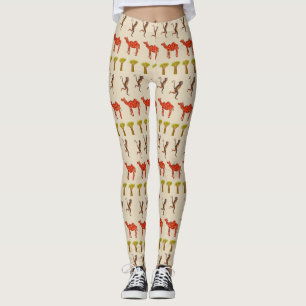 Leggings personalizadas de ilustração de animais a