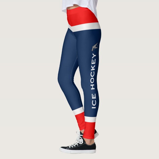 Leggings personalizadas de Meias de hóquei no gelo (Esquerda)