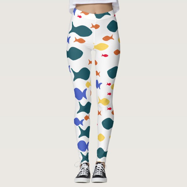 Leggings personalizadas de peixes (Frente)
