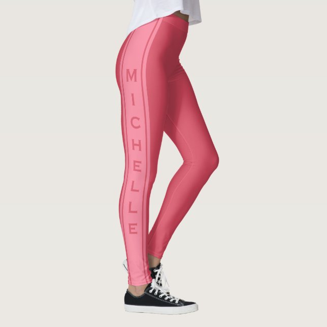 Leggings personalizadas de texto e cores (Direita)