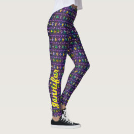 Leggings Personalizadas de Yoga Mardi Gras para Co