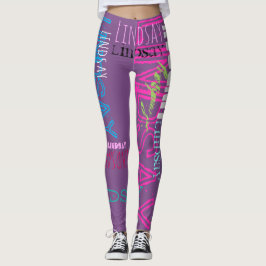 Leggings personalizadas do nome repetitivo 7 letra