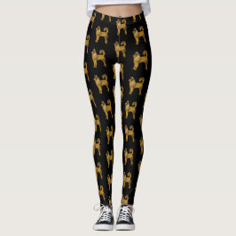 Leggings personalizadas do Rouco de cães ouros
