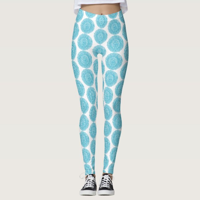 Leggings personalizadas do sonho azul (Frente)