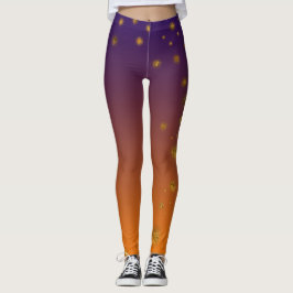 Leggings Personalizadas Douradas Laranja