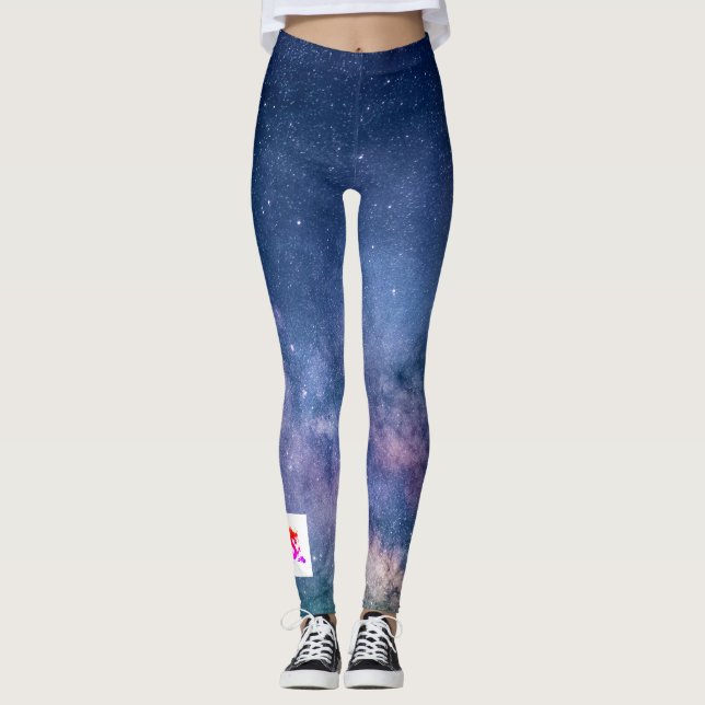Leggings personalizadas Dragão chinês e estrelas (Frente)