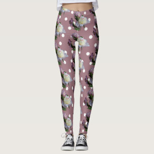 Leggings Personalizadas Elegantes De Peões Rosa
