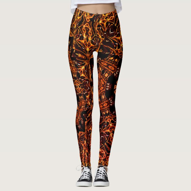 Leggings personalizadas fractais (Frente)