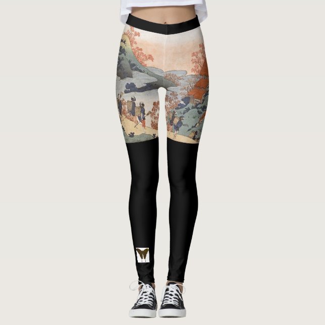 Leggings personalizadas IMPRESSÃO WOODBLOCK JAPONÊ (Frente)