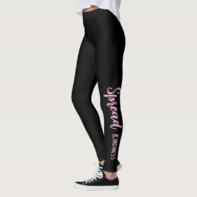 Leggings Personalizadas Pretas Espalham Bondade (Esquerda)