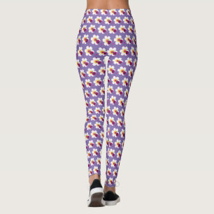 Leggings personalizados com corações de joaninha e