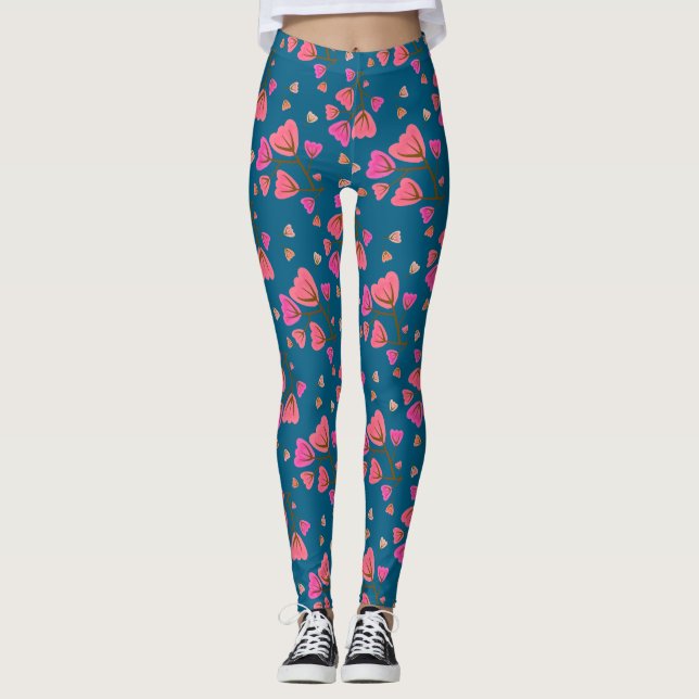 Leggings Pétalas Coradas (Frente)