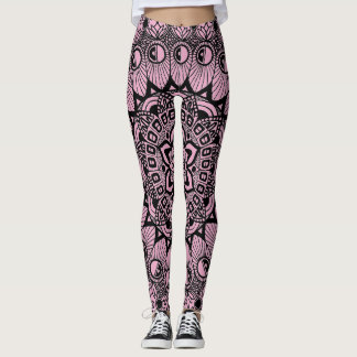 Leggings "Phi" (desenhado à mão, monocromático)