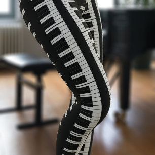 Leggings pianistas do pianista preto para piano