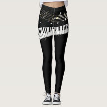 Leggings "Piano Girl" All-Over-Impressão