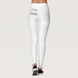 Leggings Pink Steel palavra branca