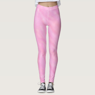 Leggings Pink Swirls Watercolor Wash
