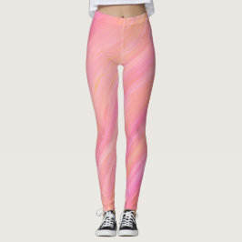 Leggings pintadas cor-de-rosa
